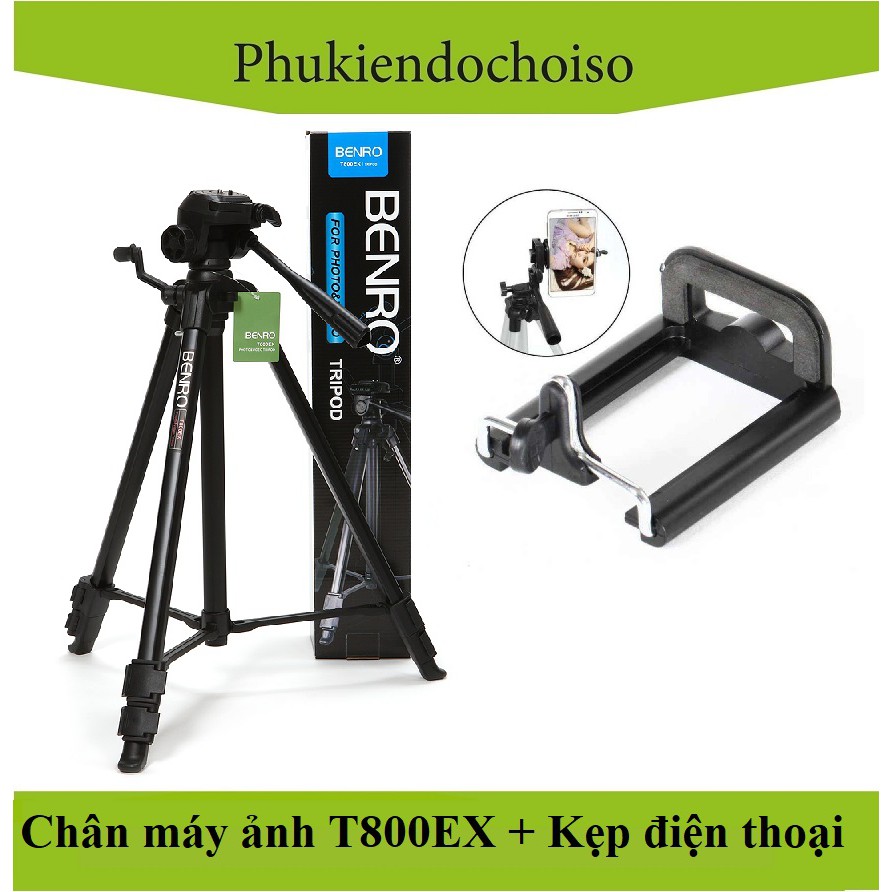 Chân máy ảnh Benro T800 EX ( Chính hãng ) + Kẹp điện thoại