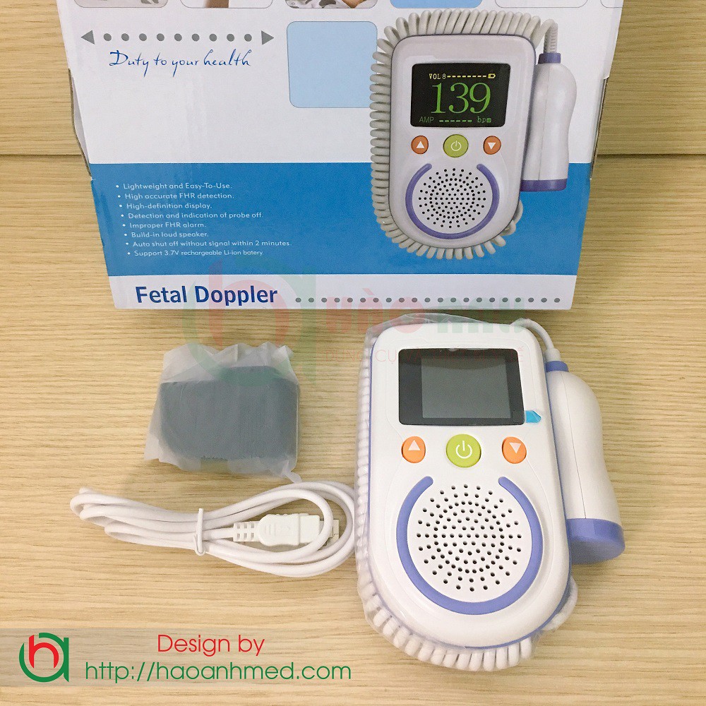 Máy đo tim thai mini cầm tay tại nhà chính hãng, giá rẻ số 1 Việt Nam
