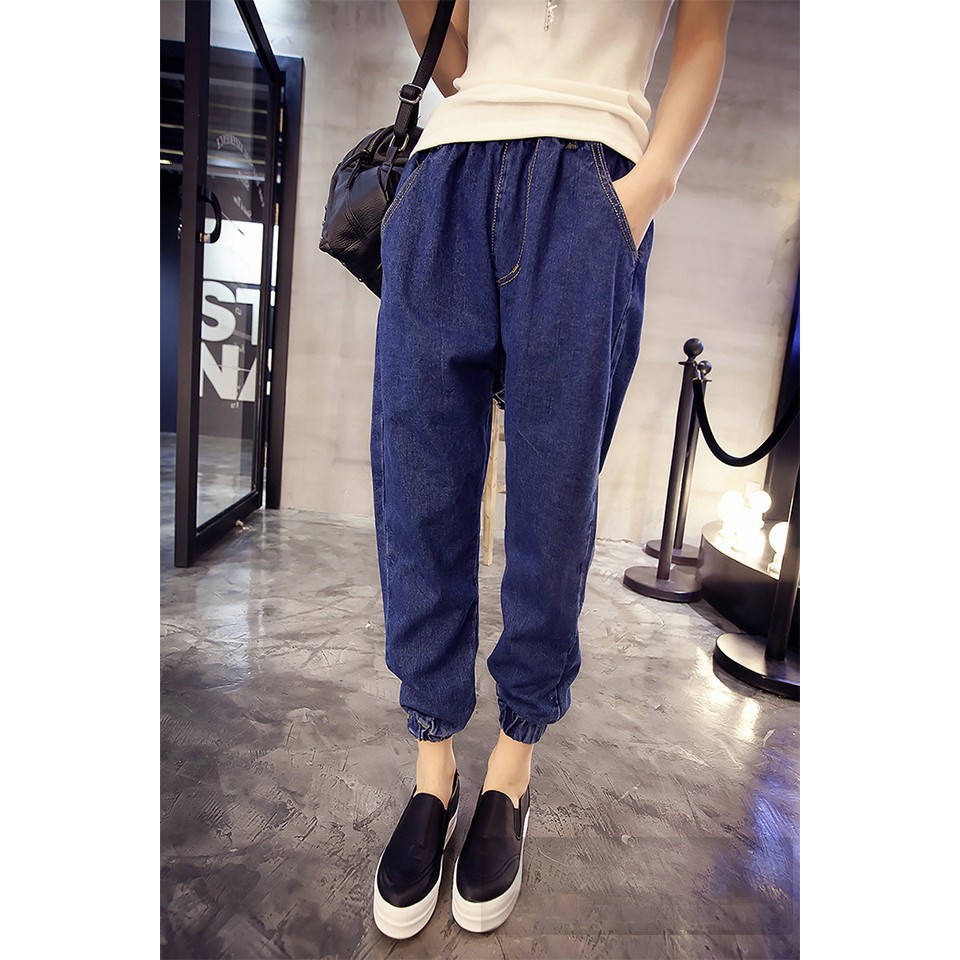 SUXI Hàng Có Sẵn ! Quần Jeans Nữ Lưng Cao Co Dãn