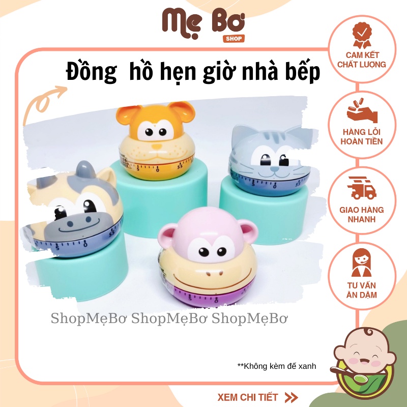 [Mẹ Bơ] Đồng hồ hẹn giờ nhà bếp xoay 360 độ 60 phút (nấu ăn, hẹn giờ hoạt động của con…)