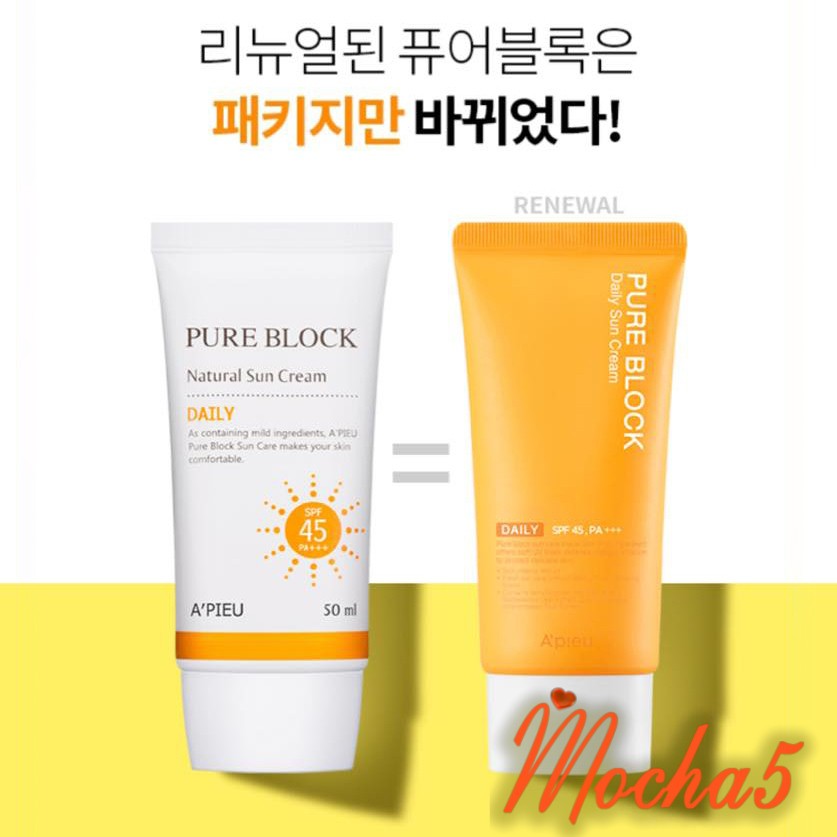 [Nhiều màu] Sỉ KCN APIEU Kem Chống Nắng Hiệu Qủa Hàn Quốc Mẫu Mới 2018 50ml | BigBuy360 - bigbuy360.vn