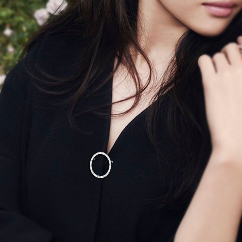 Ghim Cài Áo Hình Mắt Kính Đọc Sách Đính Pha Lê Tròn Thời Trang Cổ Điển