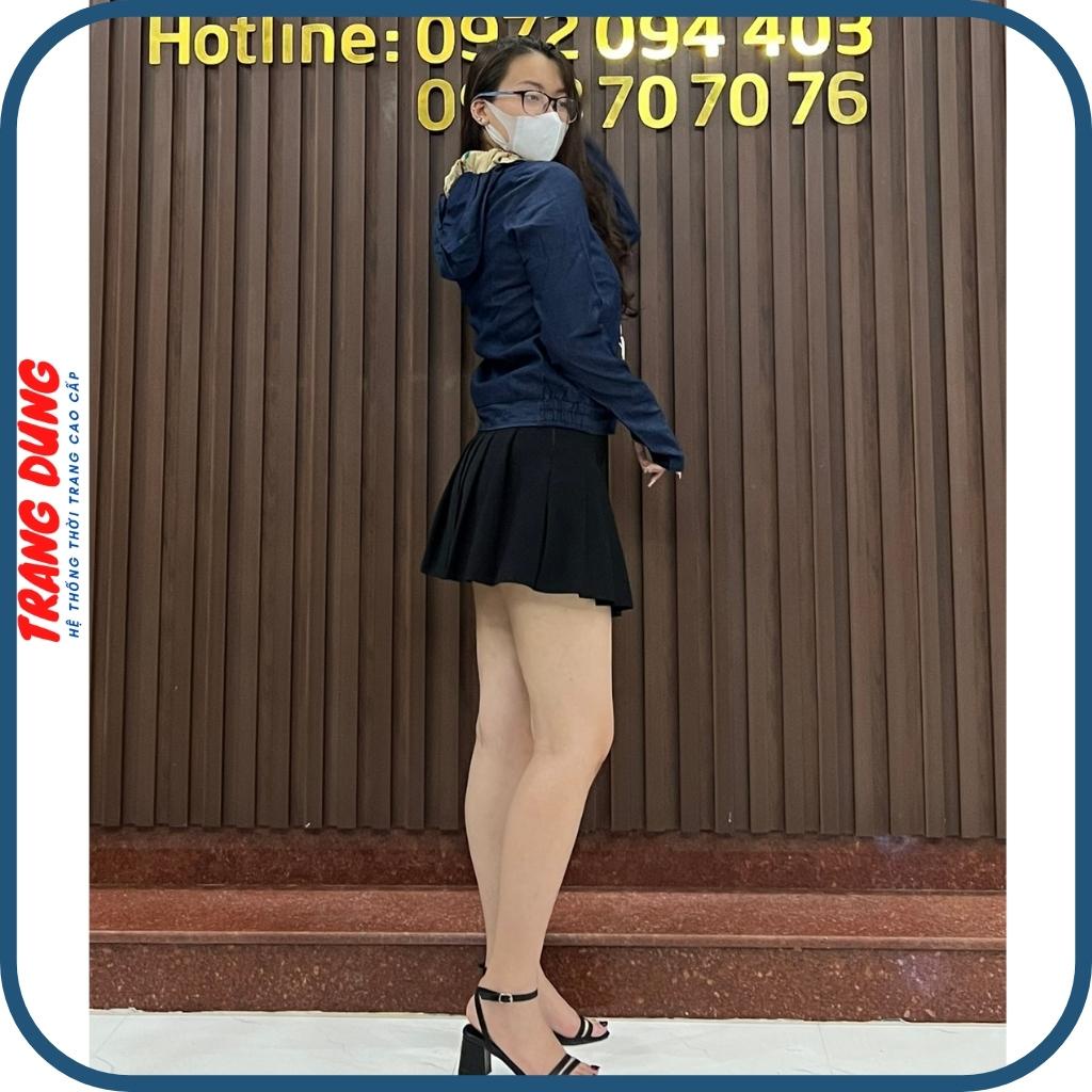 Áo khoác chống nắng vải bò jean 2 lớp cao cấp, lớp trong vải lanh nhung mềm mại, thấm hút mồ hôi.-Tặng Khẩu trang cotton