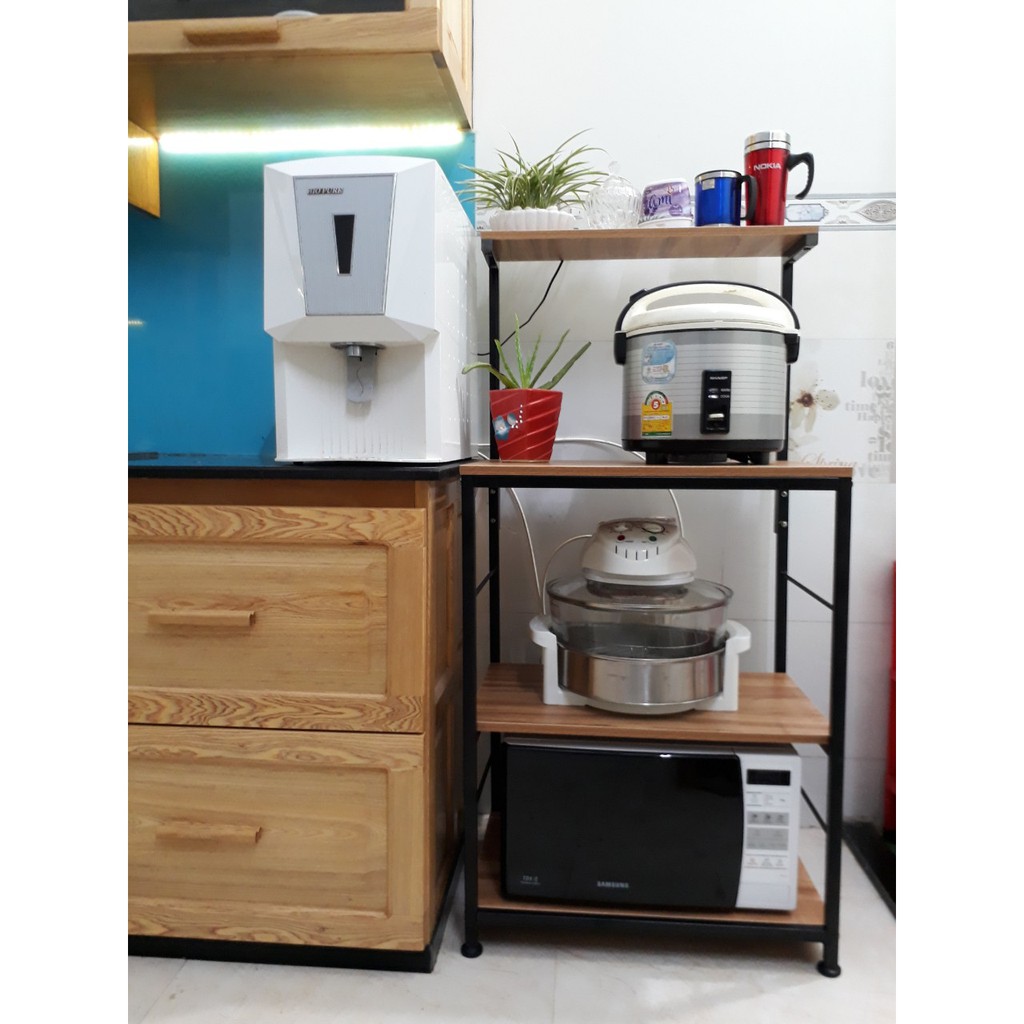Kệ lò vi sóng, lò nướng Khung sắt Gỗ MDF YL173-1 120x40x60 cm | BigBuy360 - bigbuy360.vn