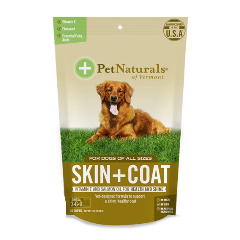 Viên gặm PetNaturals Skin Coat giúp lông bóng mượt, chắc khỏe cho chó (30 viên)
