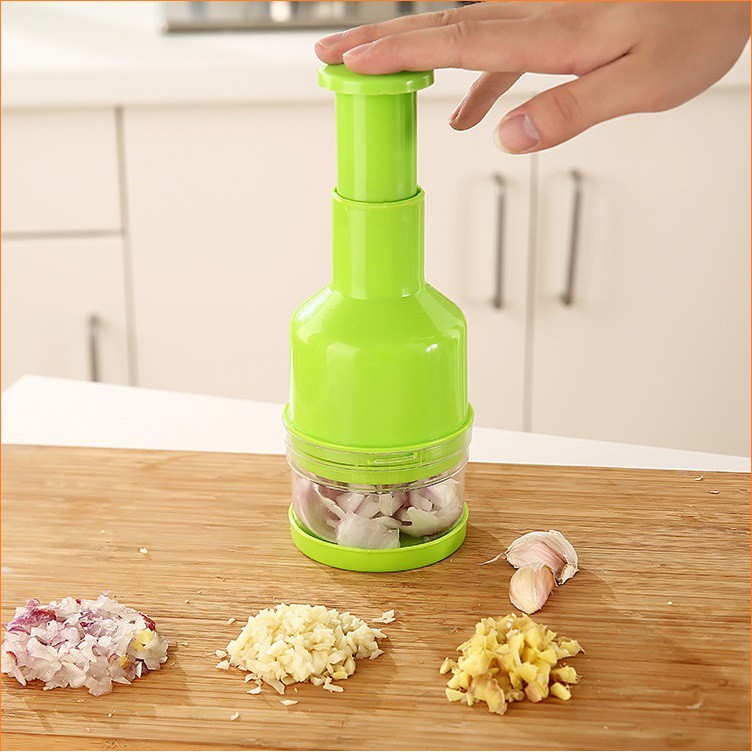 Cối băm tỏi ớt bằng tay nghiền nhuyễn lưỡi dao thép