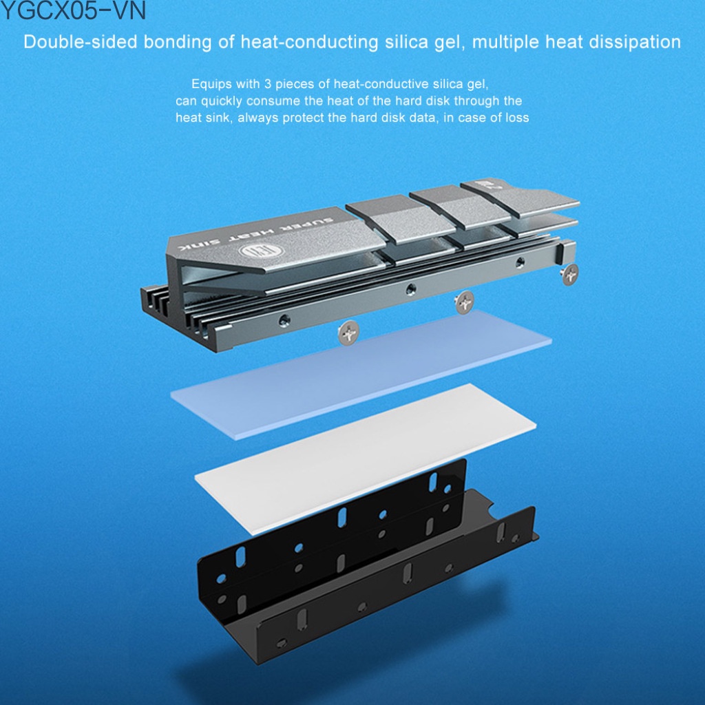 Bộ Tản Nhiệt M.2 Ssd Bằng Nhôm Nvme / Ngff Chuyên Dụng Chất Lượng Cao | BigBuy360 - bigbuy360.vn