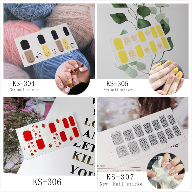Bơ móng tay sticker đầy đủ sticker sơn móng tay patch nail film