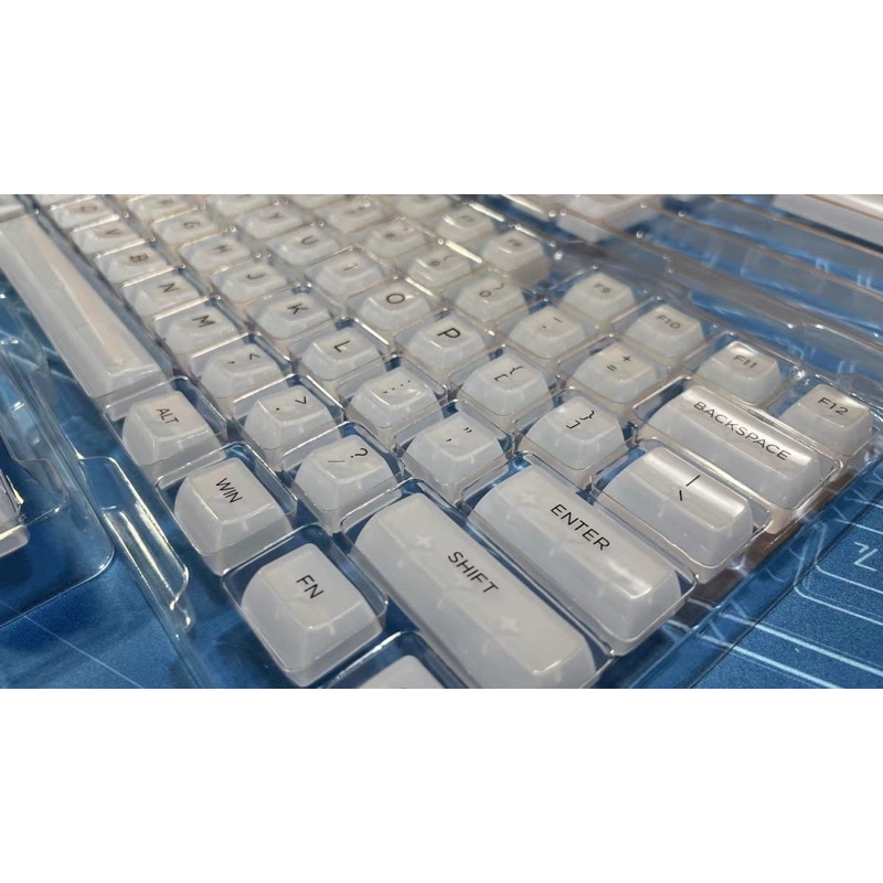 Bộ keycap AKKO trong suốt xuyên led profile ASA Clear