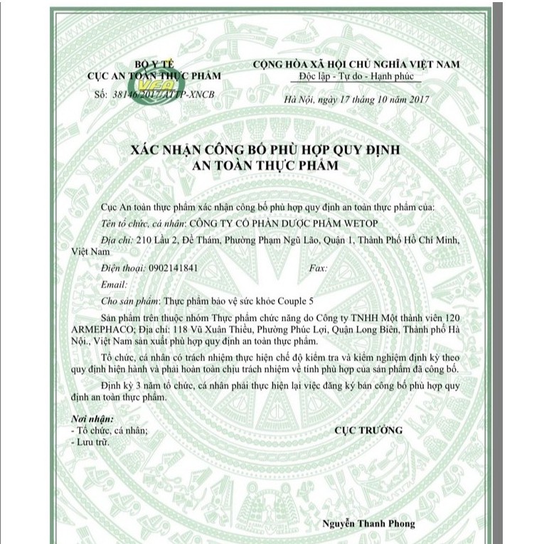 Men vi sinh Couple 5 3g/20 gói