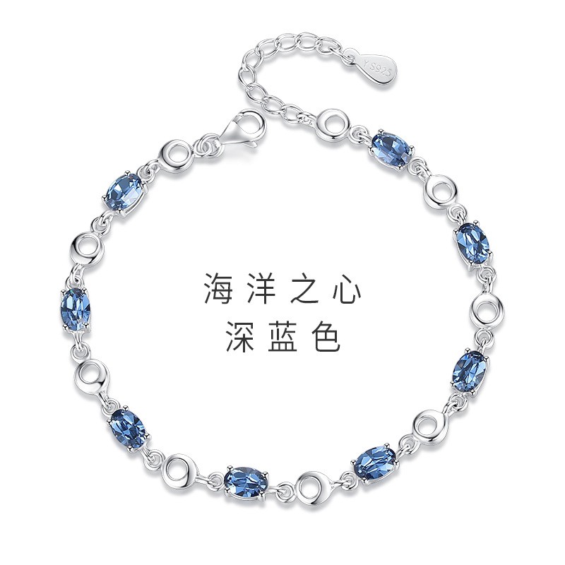 Vòng Tay Mạ Bạc 925 Đính Đá Thời Trang Cho Nữ