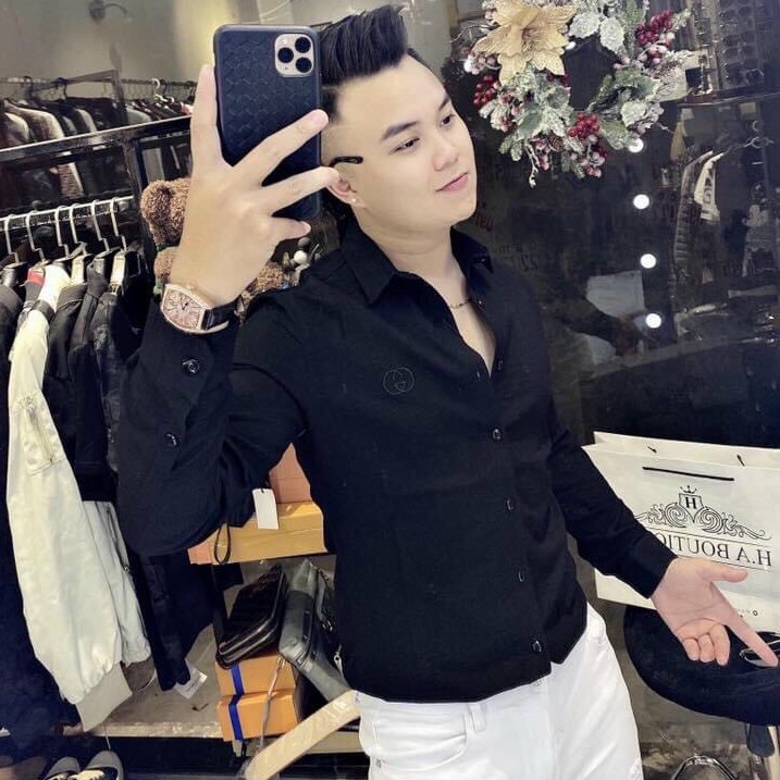 Áo Sơ Mi Nam Cao Cấp Họa Tiết HD01