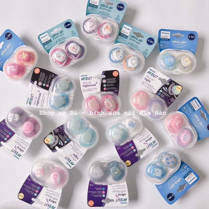 Ti giả siêu mềm Avent Ultra Air va Avent Ultra Soft / Doux cho bé 0-6m và 6-18m