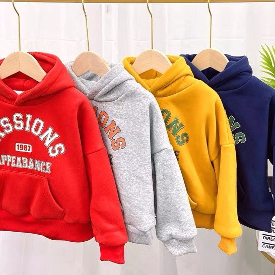 Áo khoác nỉ hoodie bé trai BABEKIDS hình in chữ PASSION 1987,thời trang thu đông dành cho bé từ 4 đến 10 tuổi