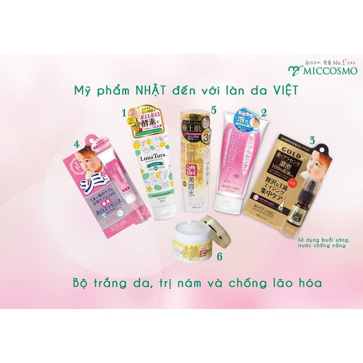 KEM DƯỠNG TRẮNG DA ĐẬM ĐẶC TINH CHẤT NHAU THAI VÀ COLLAGEN 60G – MICCOSMO WHITE LABEL PLACENTA GOLD