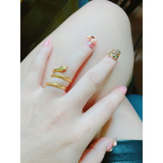 Nhẫn rắn BẠC mạ vàng