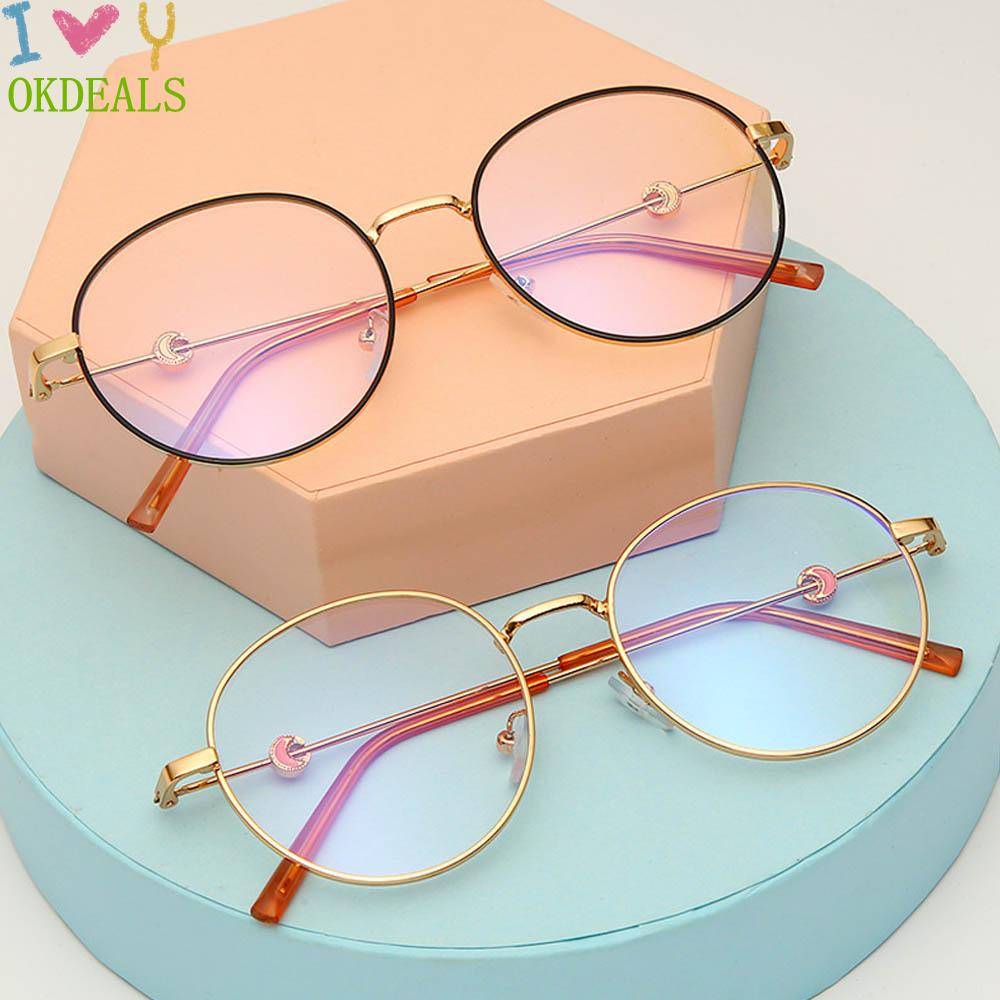 Mắt Kính Gọng Kim Loại Tròn Chống Tia UV/Chống Tia UV/Chống Bức Xạ Nhiều Màu Sắc