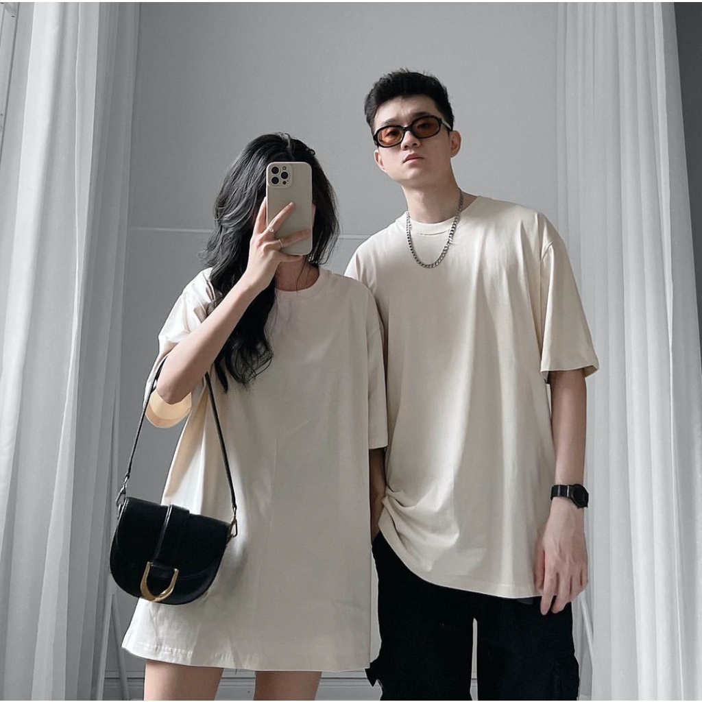 Áo Thun Trơn Form Rộng Unisex. Chất Liệu 100% Cotton