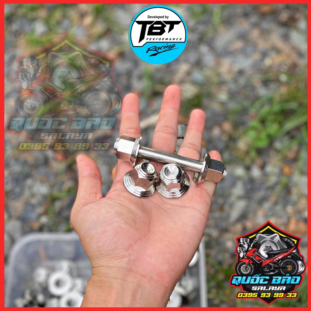 Cốt phuộc TBT kèm tán inox 304 lắp cho exciter winner sonic bảo hành trọn đời