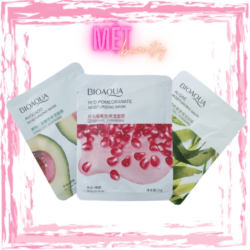 Mặt nạ cao cấp nội địa trung bioqua cấp ẩm, ngừa mụn, mềm mịn, làm trắng da, lựu, nha đam, trà xanh. | BigBuy360 - bigbuy360.vn