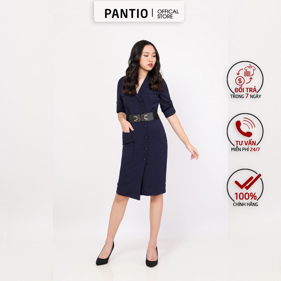 FDC92303 - Đầm công sở chất mềm nhẹ thiết kế tao nhã - PANTIO