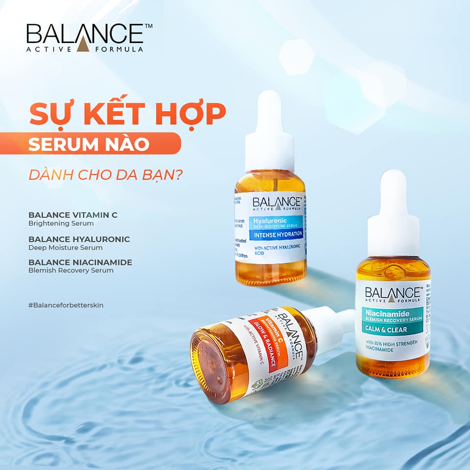 Combo Serum Ngừa Mụn, Giảm Thâm Và Làm Sáng Da Balance Vitamin C và Niacinamide Serum 30ml