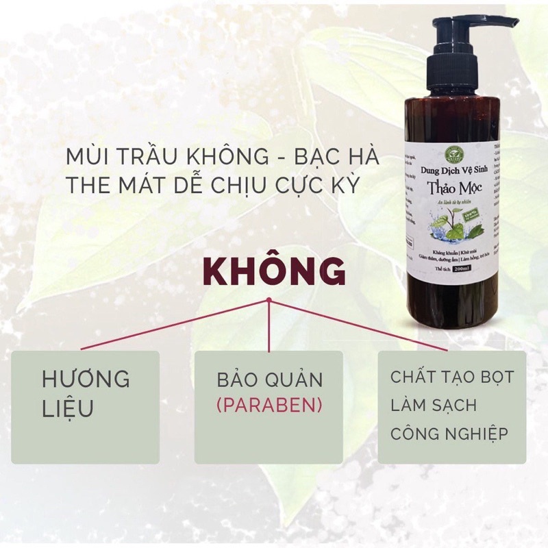 Dung dịch vệ sinh handmade Tiệm Thảo Dược Xanh giúp làm sạch, khử khuẩn, làm hồng vùng kín 200ml