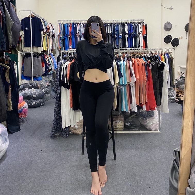 Quần Legging Cotton Aero Cạp cao tôn dáng