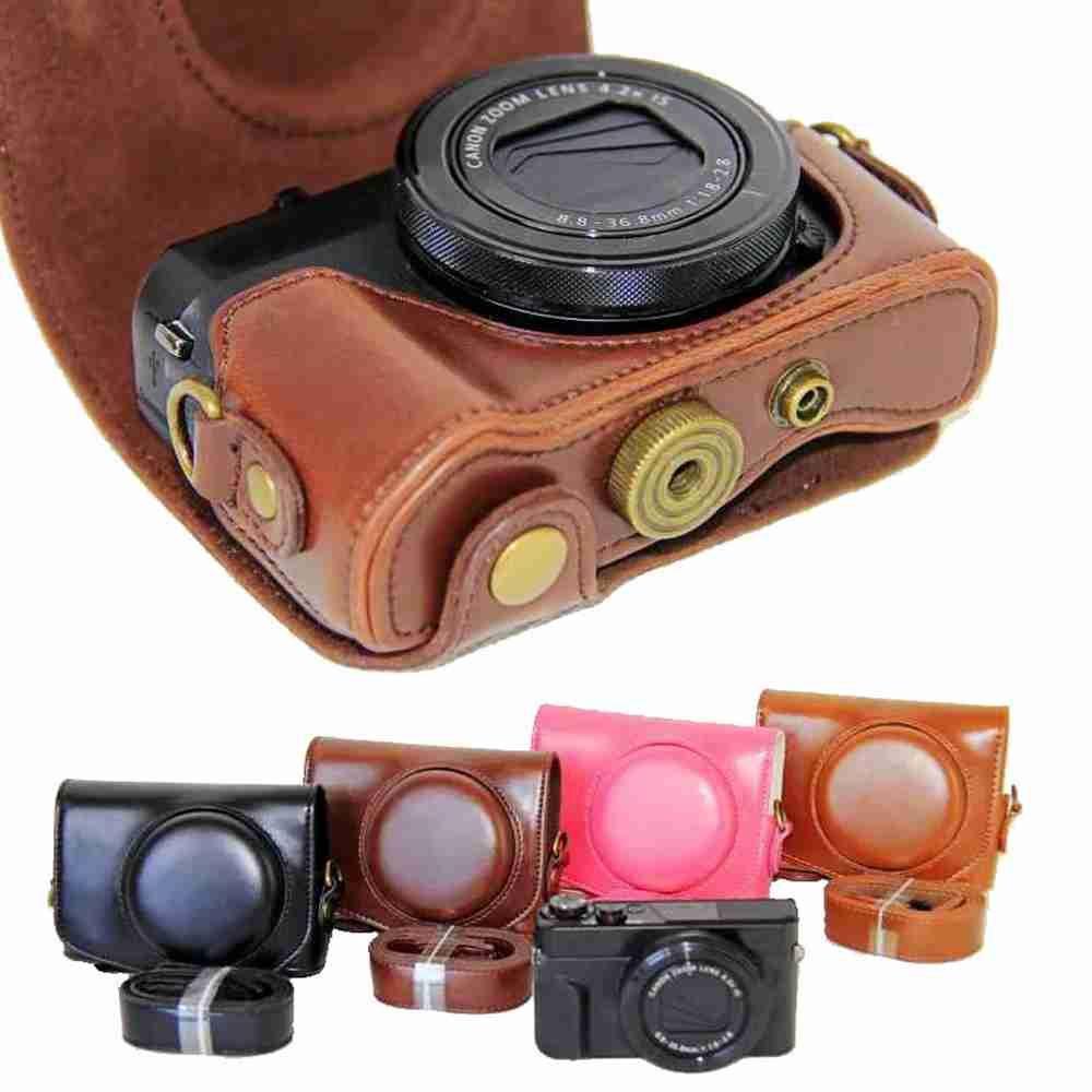Túi Đựng Bảo Vệ Máy Ảnh Canon Bằng Da Pu Tiện Dụng