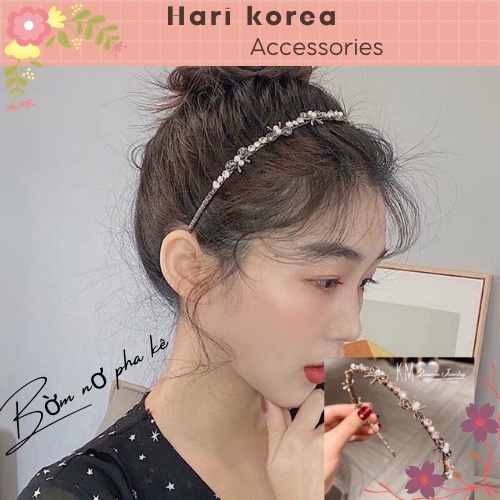 Bờm ong đính pha lê / Băng đô tóc đá pha lê , Phụ kiện tóc nữ tiêu thư sang chảnh - Hari Korea Accessories