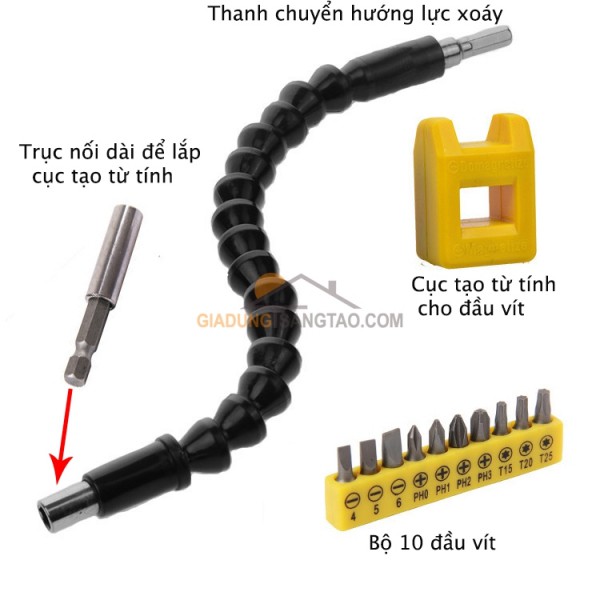 Thanh Chuyển hướng đầu vít - Thanh Nối Dài Mũi Bake Chuôi Lục Giác