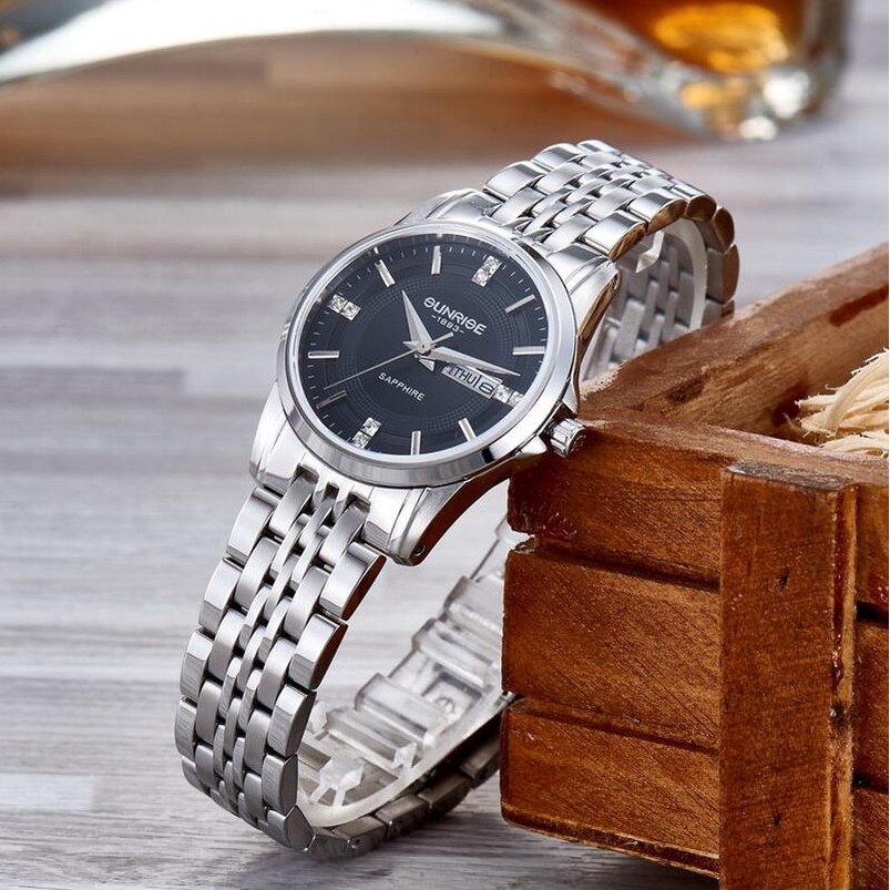 Đồng hồ nam nữ, đồng hồ đôi chính hãng Sunrise 1198SA và 2198SA kính sapphire chống xước, chống nước