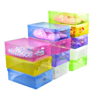 Bộ 10 hộp đựng giày dép trong suốt