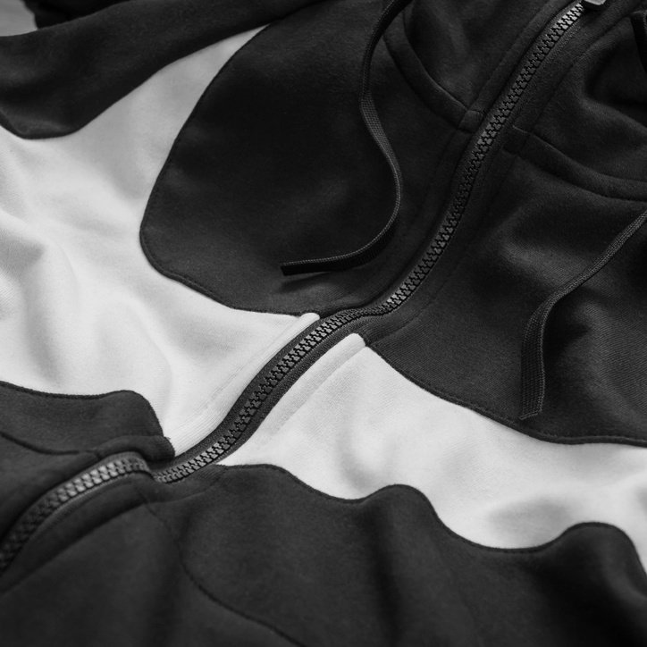 NIKE - Áo khoác nỉ thể thao nam nữ Nike Sportswear HBR Big Swoosh Jacket chính hãng - Đen x Trắng