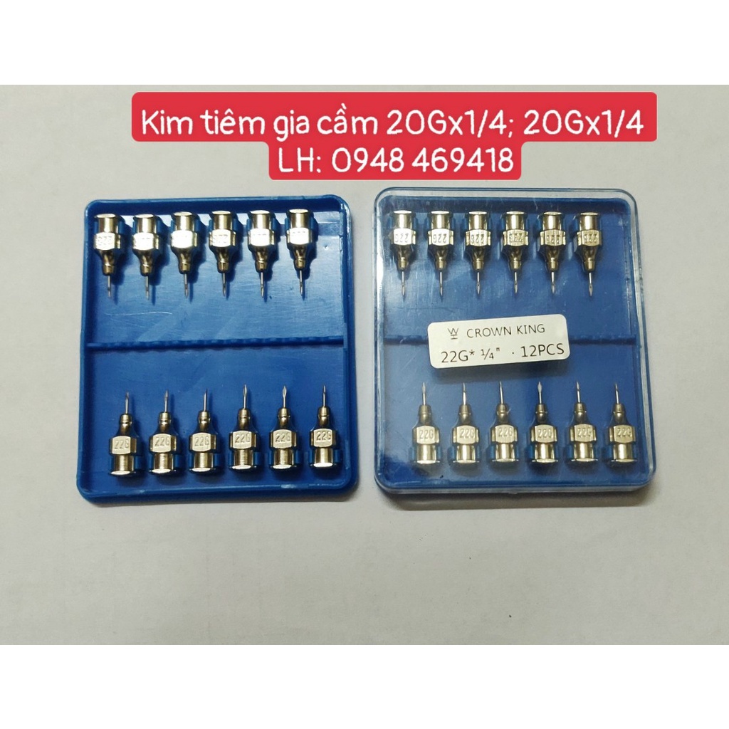 1 Vỉ 12 cái Kim tiêm gia cầm siêu ngắn CROWKING
