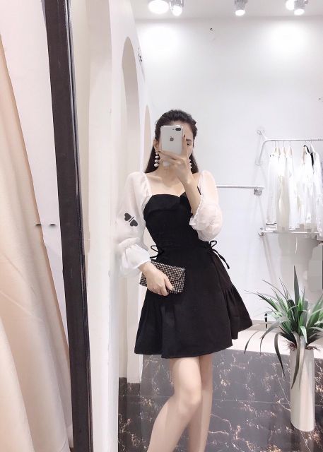 ĐẦM XOÈ ĐAN DÂY CHÂN XẾP LI