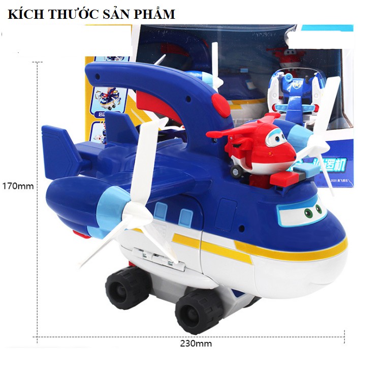 Bộ biệt đội xe cảnh sát Paul 2 trong 1 super wings bằng nhựa cao cấp Đồ chơi Đội bay siêu đẳng