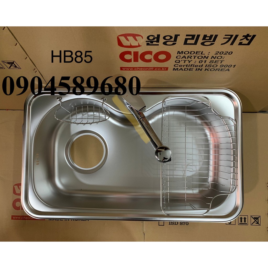 Chậu rửa bát 1 hố Hàn Quốc CICO HB85 , chậu rủa bát 1 hố size to