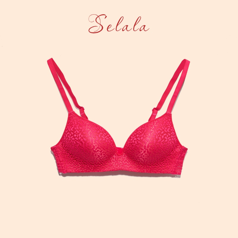 Áo Lót Selala Su Phối Ren Đệm Mỏng Ôm Nâng Thoải Mái Không Sợ Hẫng AM20