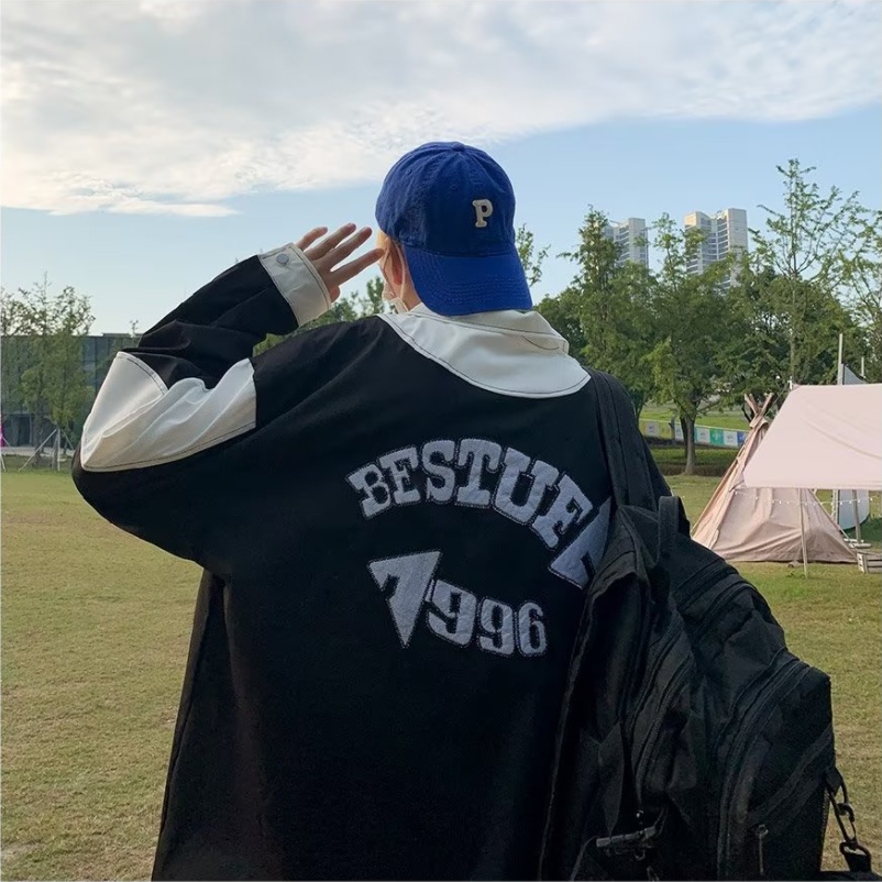 Áo Khoác Tay Dài Dáng Rộng Họa Tiết Kẻ Sọc Phong Cách Hàn Quốc Thời Trang Cho Nam Và Nữ