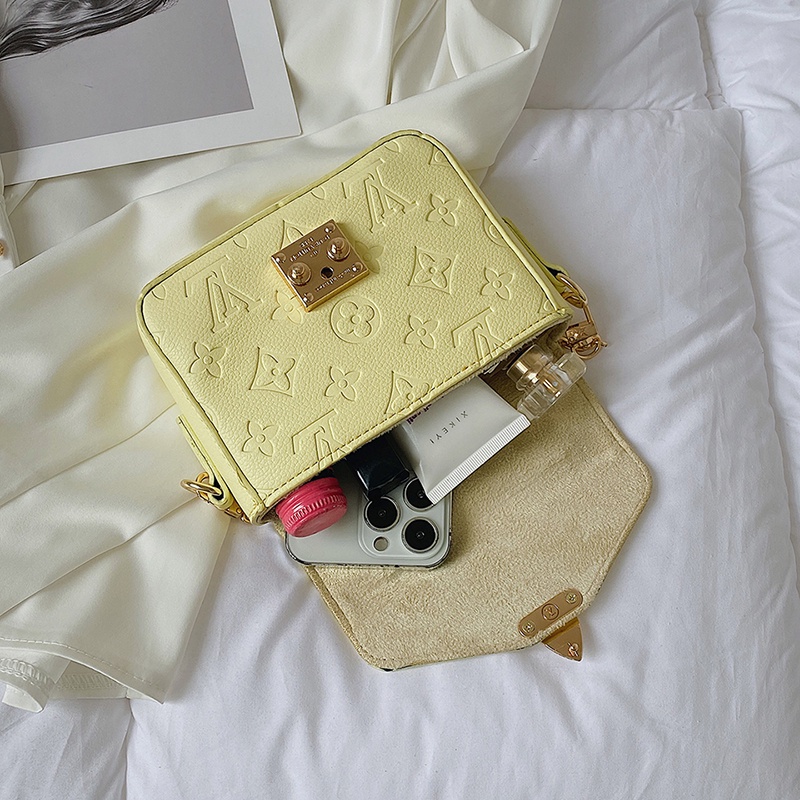 LOUIS VUITTON Lv Túi Xách Đeo Vai Phối Dây Xích Phong Cách Thời Trang Âu Mỹ Dành Cho Nữ