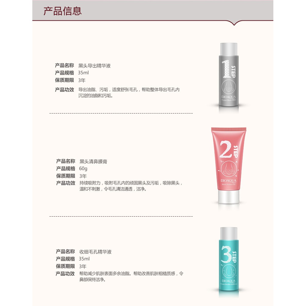 Bộ gồm 3 Lọ - Set Lột Mụn 3 Bước 123 Bioaqua