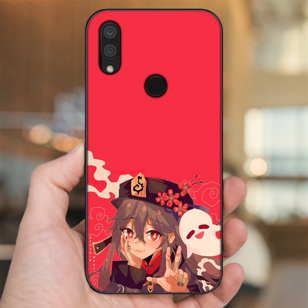 Ốp lưng Xiaomi Redmi 7 viền đen in hình Hutao Genshin Impact