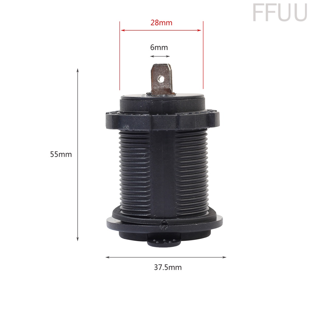 Ổ cắm tẩu thuốc lá 12V chống thấm nước tiện dụng cho xe hơi/ xe máy