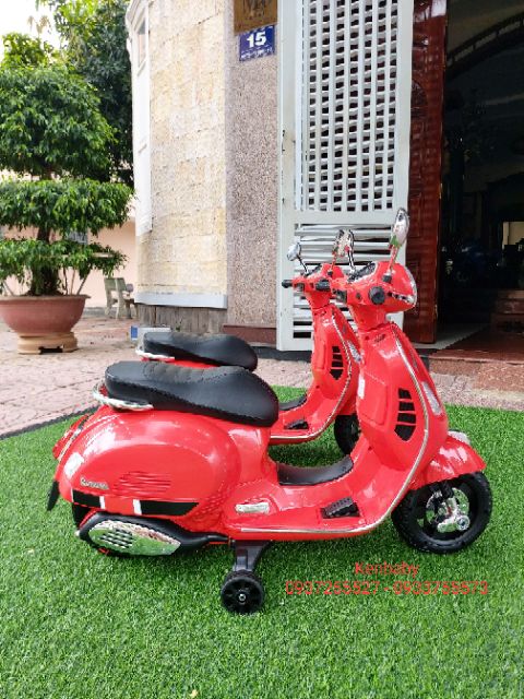 Xe điện Vespa 12V đỏ