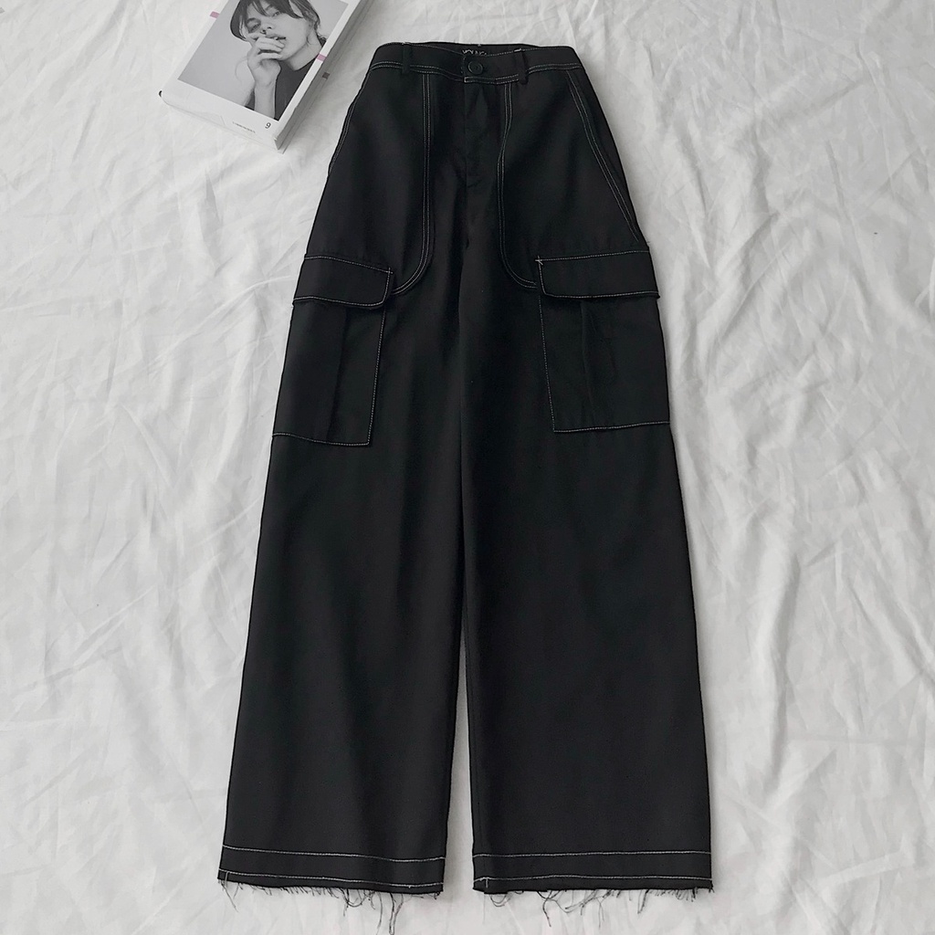 Quần Kaki Nữ JEM CLOSET Chỉ Viền JIPE Style Cá Tính Năng Động Thiết Kế Basic 2891