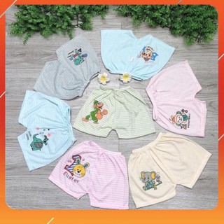MẸ VÀ BÉ -  Quần Đùi Cotton Kẻ Sọc Họa Tiết Mông Thú Cho Bé trai Bé Gái