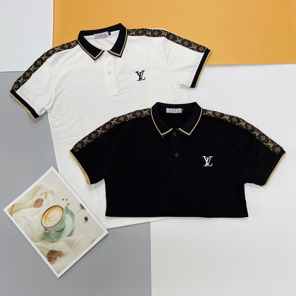 Áo thun nam ngắn tay POLO in họa tiết basic đơn giản vải cotton giãn bốn chiều tay ngắn VBSHOP003