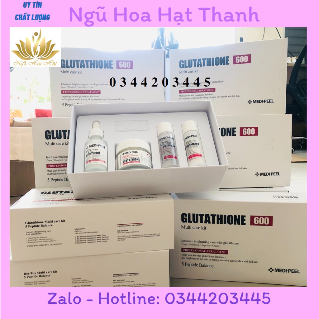 Sét dưỡng trắng Medi Peel Glutathione 600 giúp da căng bóng và trắng sáng rạng rỡ