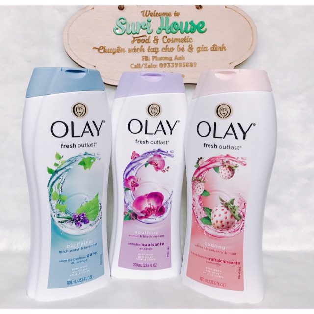 Sữa tắm Olay Fresh Outlast Body Wash 700ml